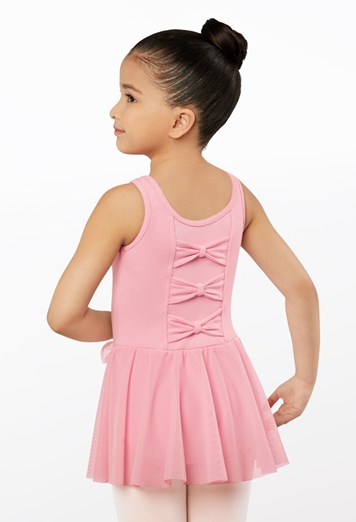 Bow Back Tank Dance Dress in Pink